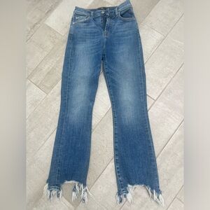 7 for all mankind chewed hem bootcut jeans